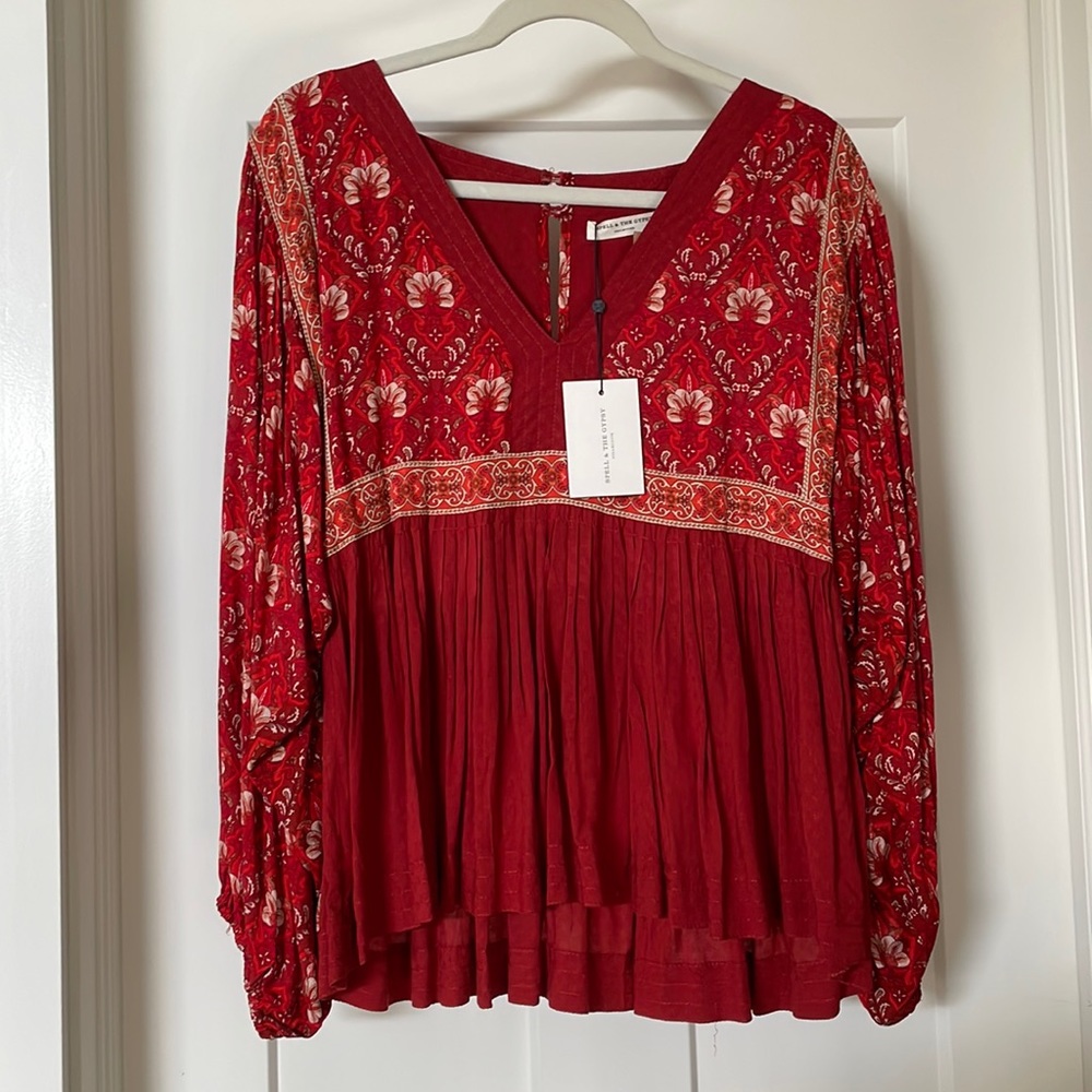 BNWT SPELL JEWEL SMOCK BLOUSE COPPER